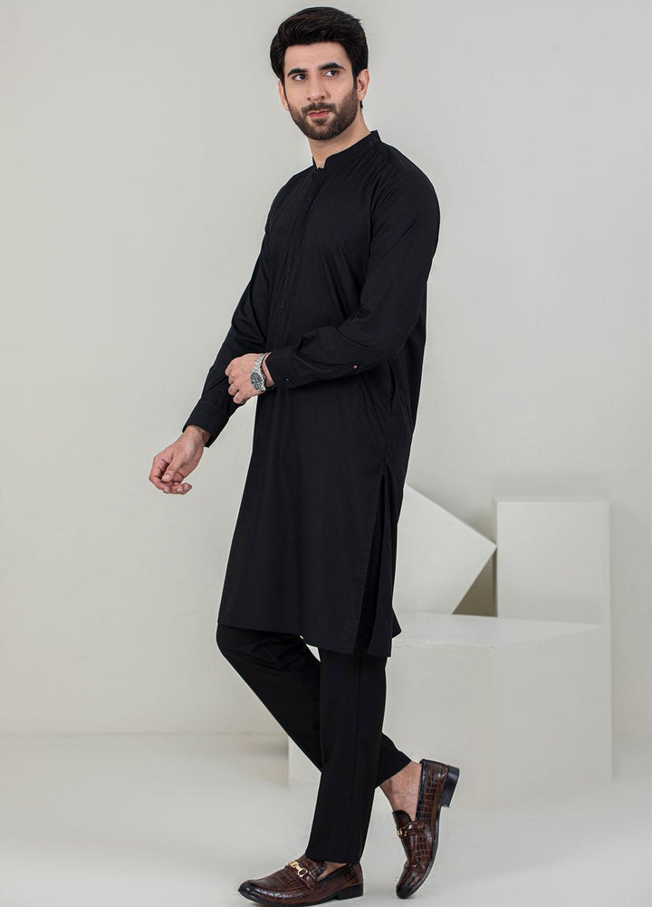 Stylish Wash N Wear Formal Men Kameez Shalwar -  TF-1065 Black