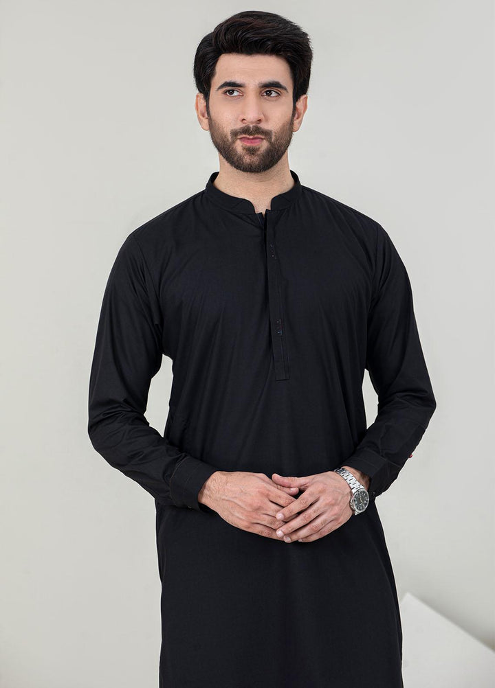 Stylish Wash N Wear Formal Men Kameez Shalwar -  TF-1065 Black