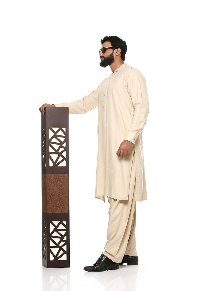 Stylish Wash N Wear Formal Kurta Shalwar for Men -  C-9063 Biscuiti