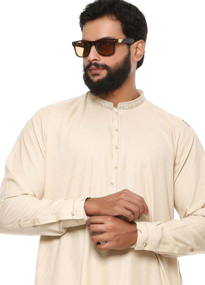 Stylish Wash N Wear Formal Kurta Shalwar for Men -  C-9063 Biscuiti