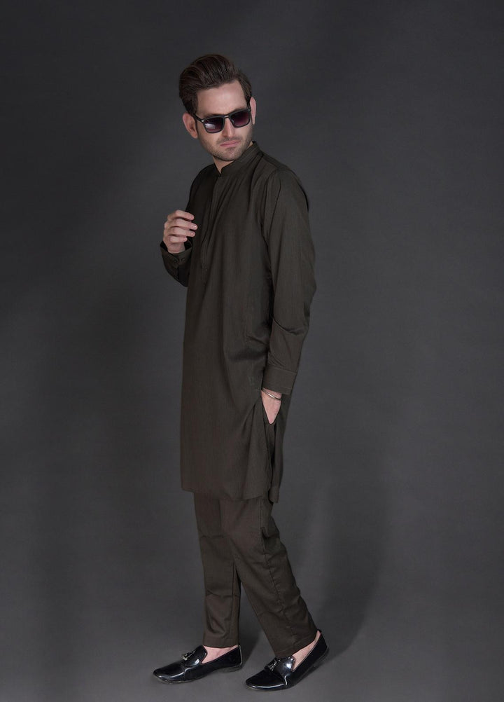Stylish Wash N Wear Casual Mens Kurta Shalwar -  SL22SK TF-1016 Mehndi