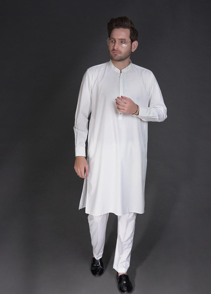 Stylish Wash N Wear Casual Mens Kurta Shalwar -  SL22SK TF-1027 Off White
