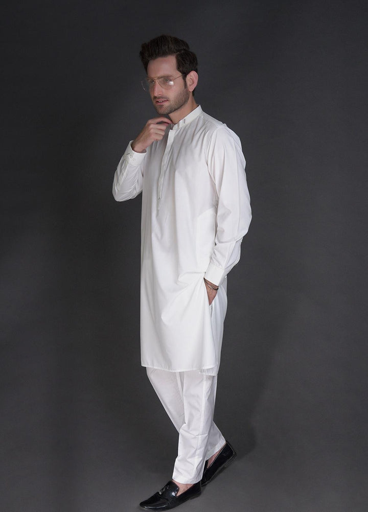Stylish Wash N Wear Casual Mens Kurta Shalwar -  SL22SK TF-1027 Off White