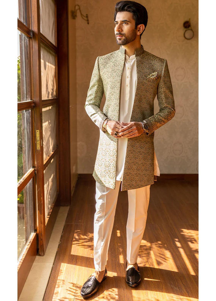 Stylish Jamawar Festive Sherwani for Men -  GS-5045