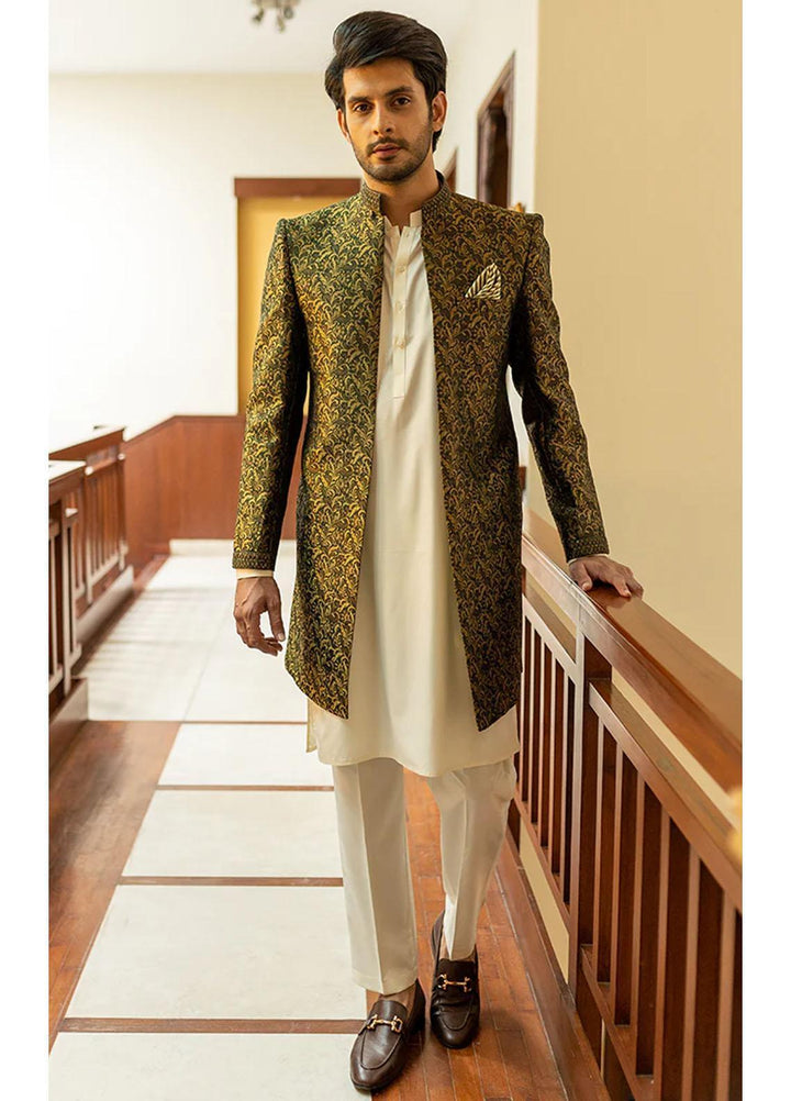Stylish Jamawar Festive Sherwani for Men -  GS-5046