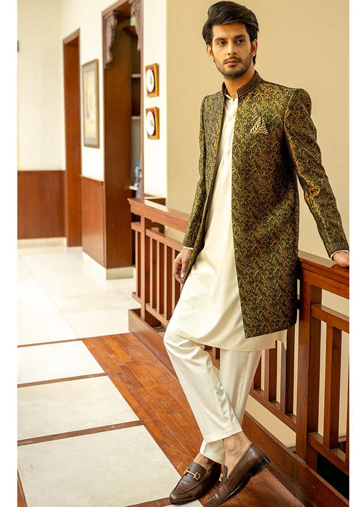 Stylish Jamawar Festive Sherwani for Men -  GS-5046