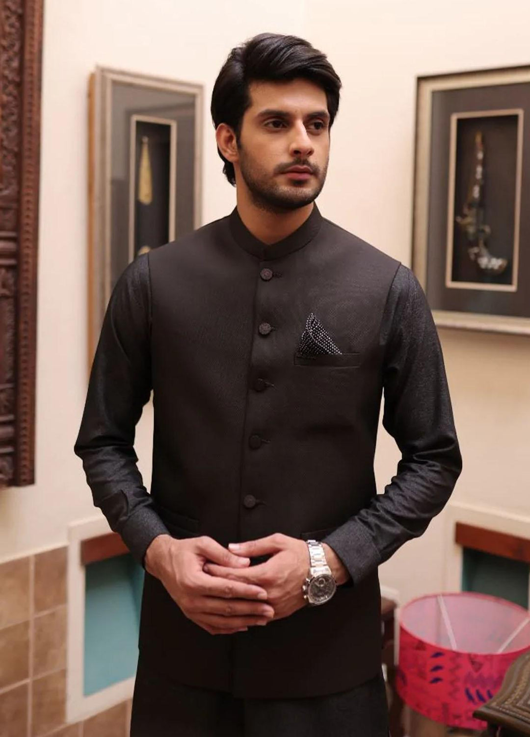 Stylish Suiting Formal Waistcoat for Men -  W-1675