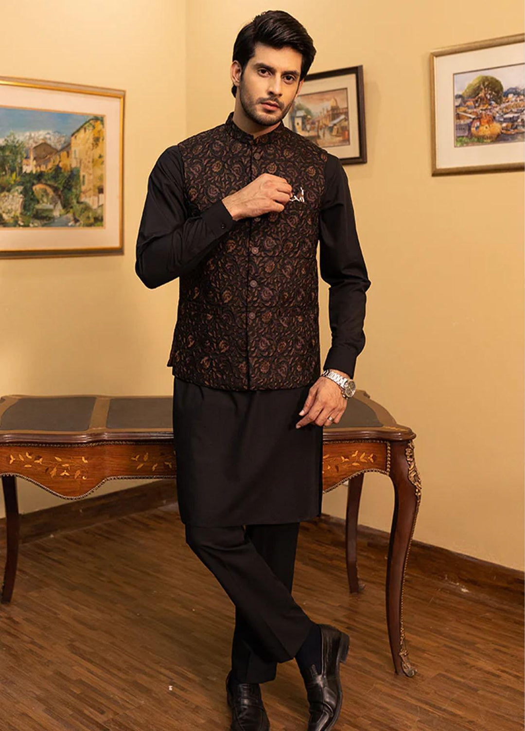 Stylish Suiting Formal Waistcoat for Men -  W-1639