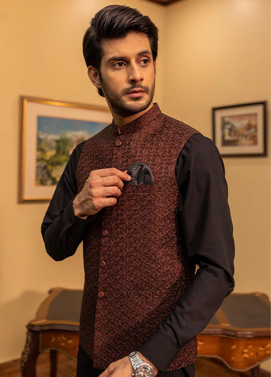 Stylish Missouri Formal Waistcoat for Men -  W-1506