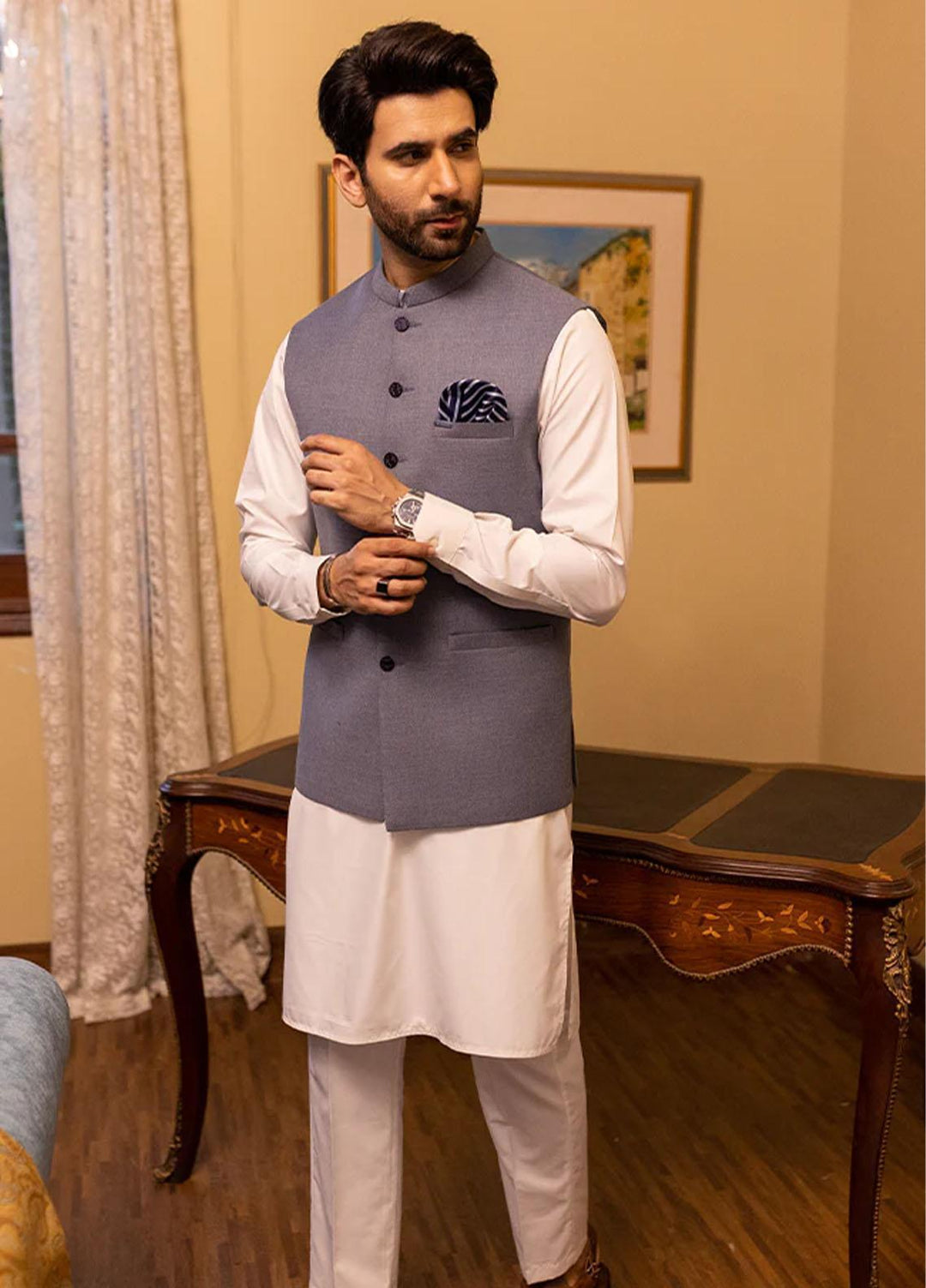 Stylish Suiting Formal Waistcoat for Men -  W-1672
