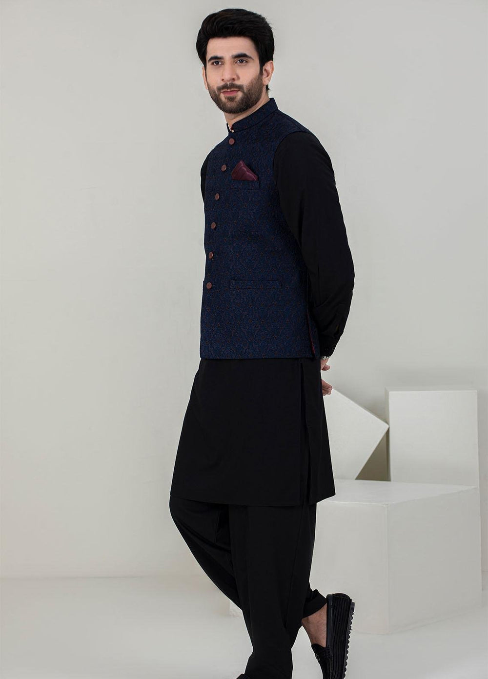 Stylish Missouri Formal 3 Piece for Men -  W-1693 Dark Blue