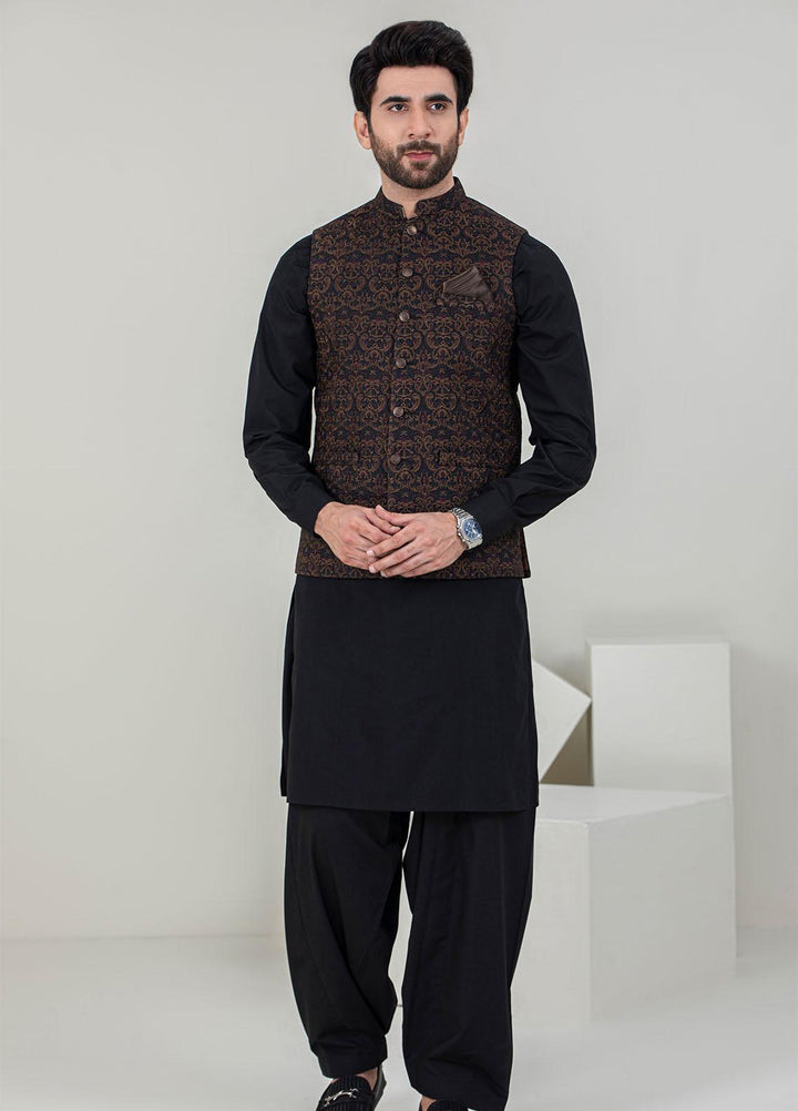 Stylish Missouri Formal 3 Piece for Men -  W-1699 Black Gold