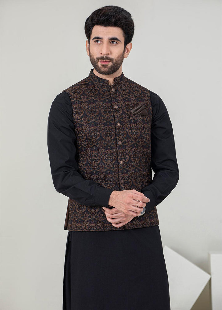 Stylish Missouri Formal 3 Piece for Men -  W-1699 Black Gold