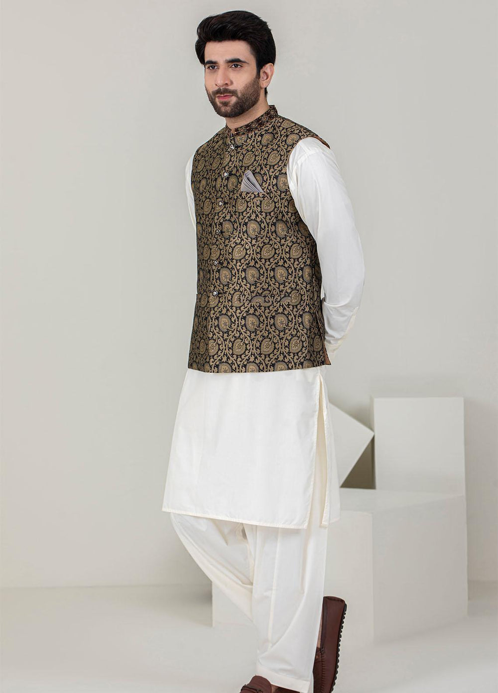 Stylish Missouri Formal 3 Piece for Men -  WS-131-888 Cream