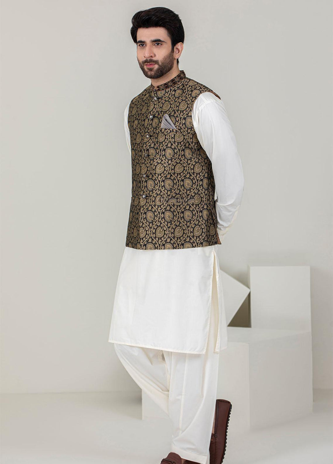 Stylish Missouri Formal 3 Piece for Men -  WS-131-888 Cream