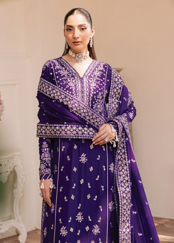 Suave by Emaan Adeel Embroidered Chiffon Suits Unstitched 3 Piece EA25LF Calais - Formals Collection