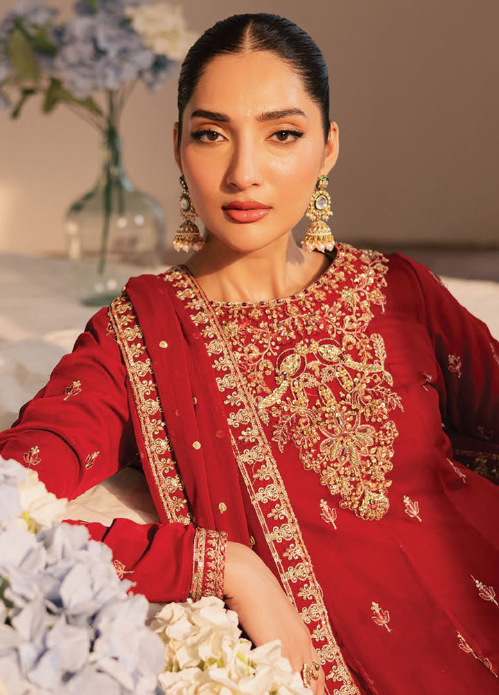 Suave by Emaan Adeel Embroidered Chiffon Suits Unstitched 3 Piece EA25LF Cirel - Formals Collection