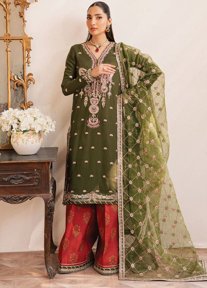 Suave by Emaan Adeel Embroidered Chiffon Suits Unstitched 3 Piece EA25LF Oraya - Formals Collection