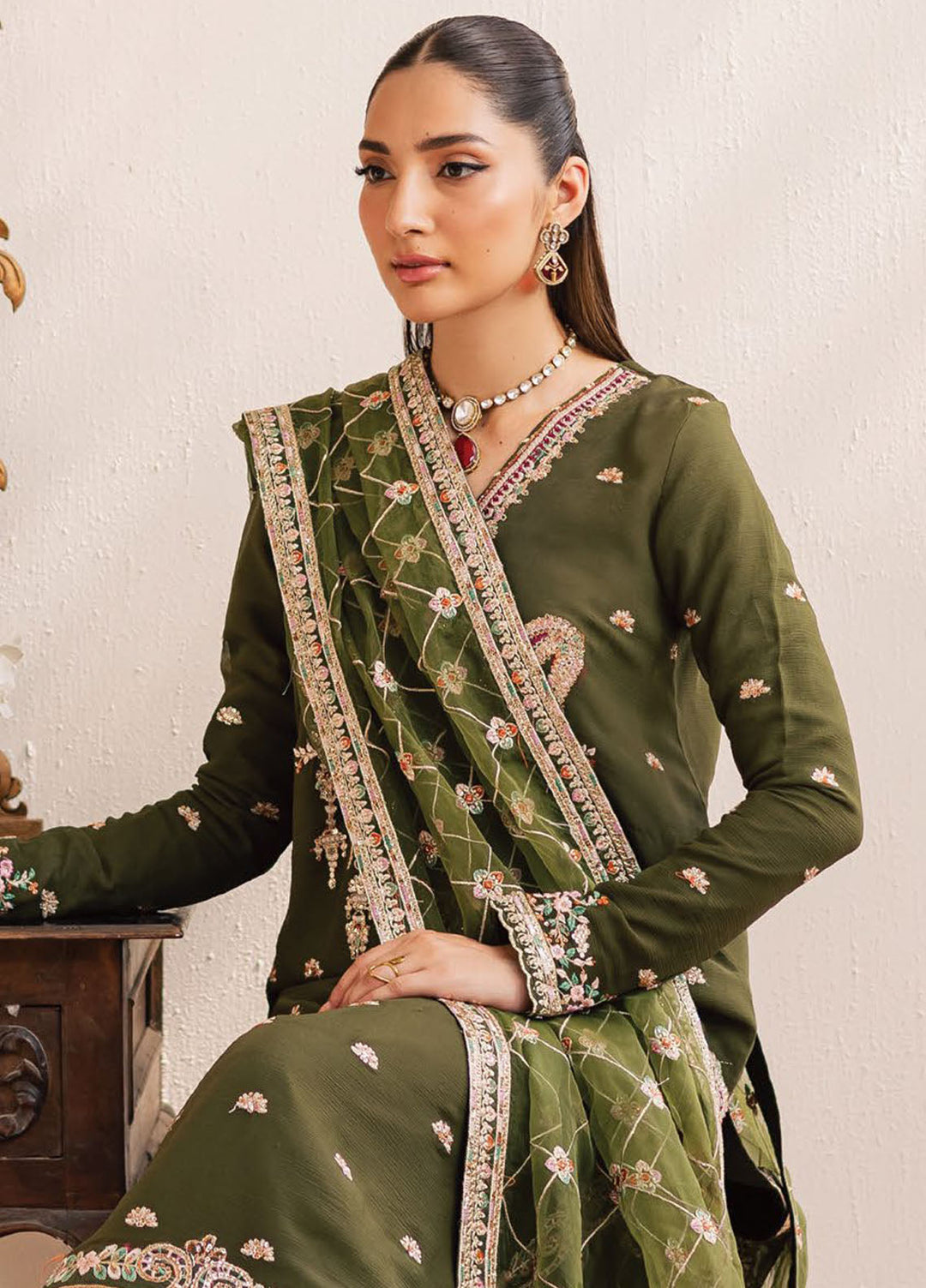 Suave by Emaan Adeel Embroidered Chiffon Suits Unstitched 3 Piece EA25LF Oraya - Formals Collection