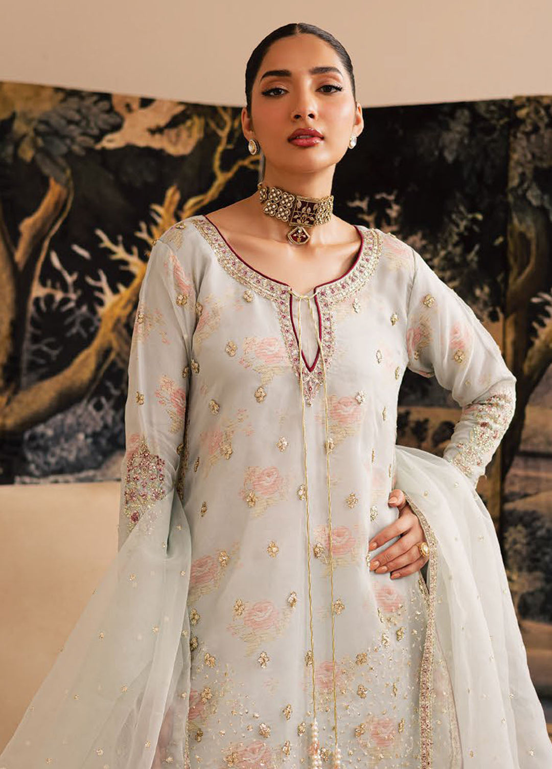 Suave by Emaan Adeel Embroidered Organza Suits Unstitched 3 Piece EA25LF Elain - Formals Collection