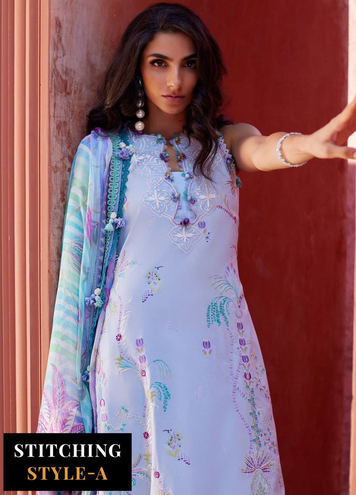 Suay by Farah Talib Embroidered Lawn Suits Unstitched 3 Piece FTA24LU FTA 06 Callista Wedgewood - Luxury Collection