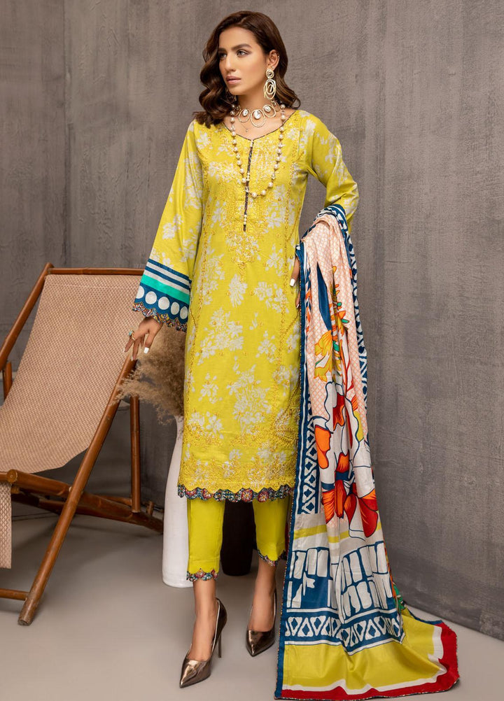 Subhhata Masakali by ZS Textiles Embroidered Lawn Suits Unstitched 3 Piece ZS21SM-2 D-02 - Summer Collection