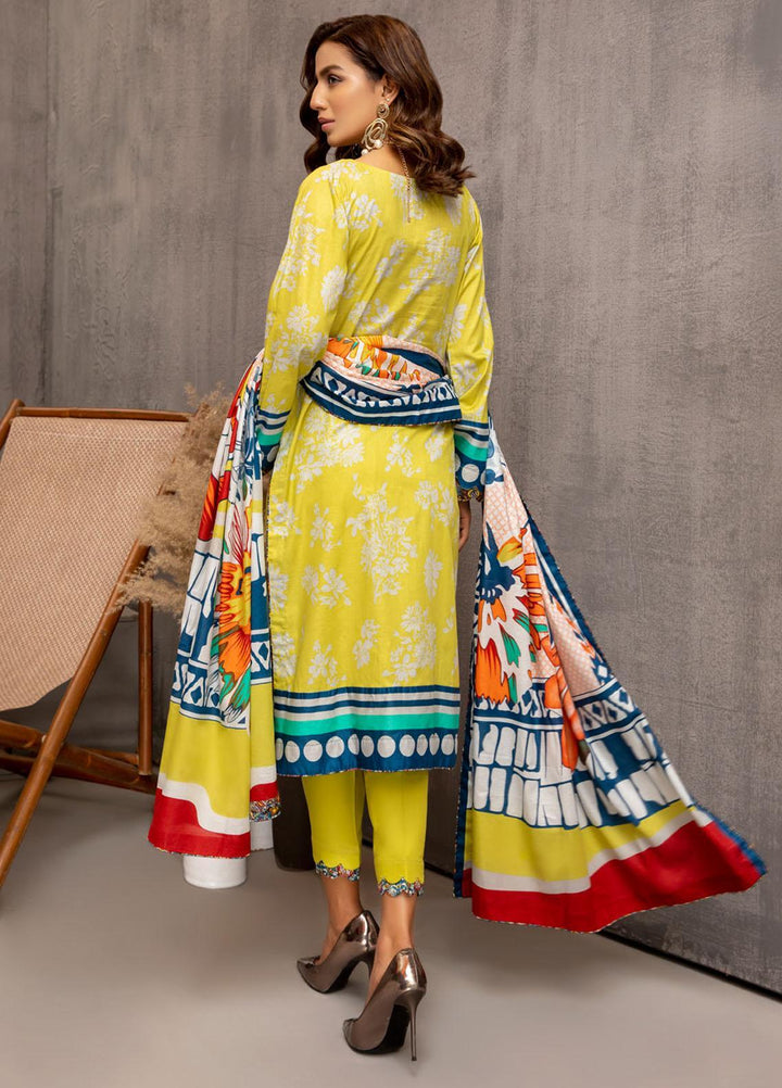 Subhhata Masakali by ZS Textiles Embroidered Lawn Suits Unstitched 3 Piece ZS21SM-2 D-02 - Summer Collection