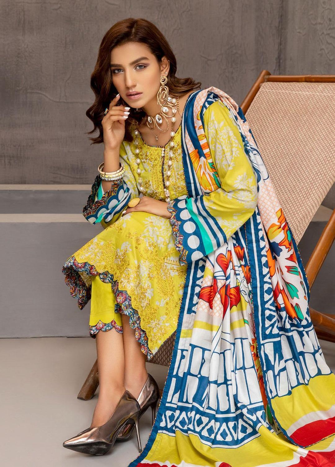 Subhhata Masakali by ZS Textiles Embroidered Lawn Suits Unstitched 3 Piece ZS21SM-2 D-02 - Summer Collection