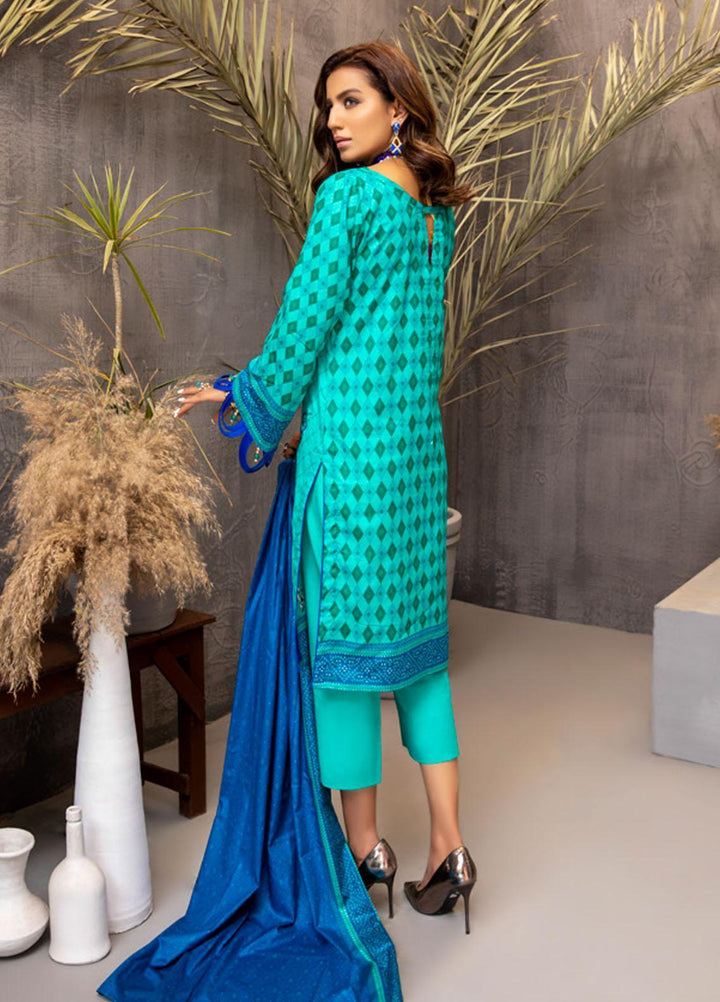 Subhhata Masakali by ZS Textiles Embroidered Lawn Suits Unstitched 3 Piece ZS21SM-2 D-03 - Summer Collection