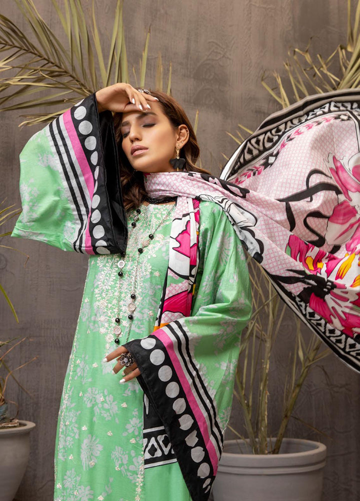 Subhhata Masakali by ZS Textiles Embroidered Lawn Suits Unstitched 3 Piece ZS21SM-2 D-04 - Summer Collection