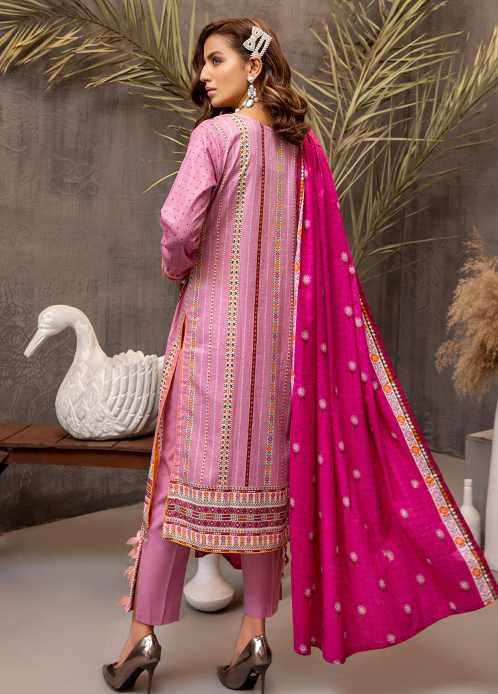 Subhhata Masakali by ZS Textiles Embroidered Lawn Suits Unstitched 3 Piece ZS21SM-2 D-07 - Summer Collection