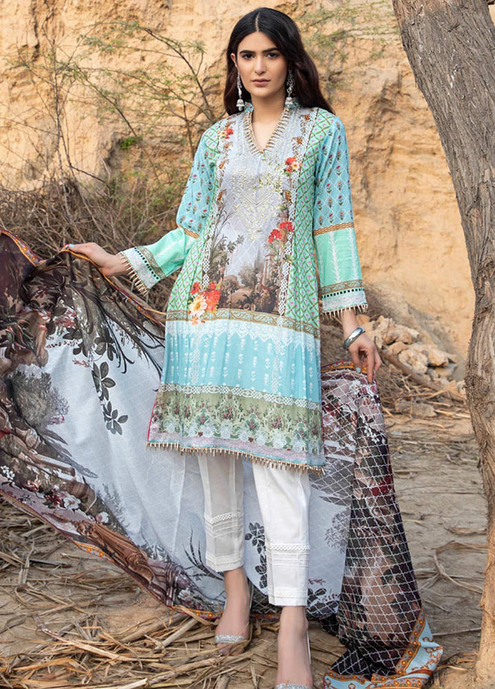 Subhhata Masakali by ZS Textiles Embroidered Lawn Suits Unstitched 3 Piece ZS21SM ZS-01 - Summer Collection