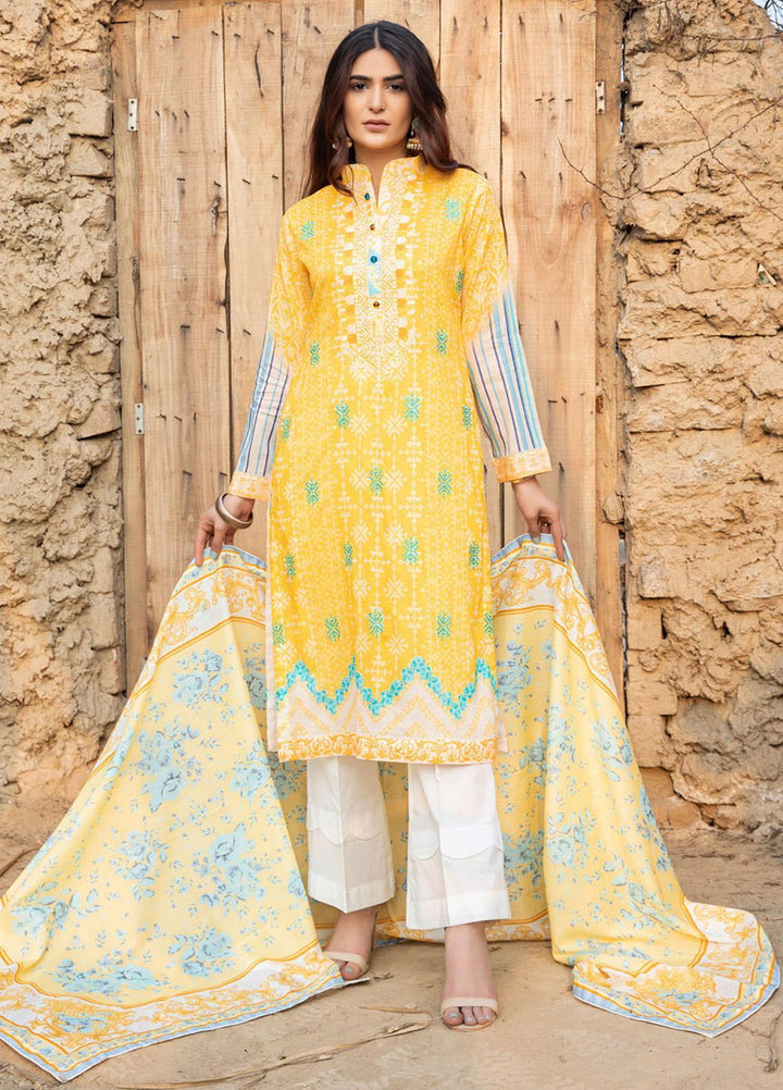Subhhata Masakali by ZS Textiles Embroidered Lawn Suits Unstitched 3 Piece ZS21SM ZS-02 - Summer Collection