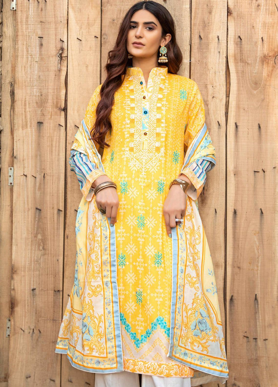 Subhhata Masakali by ZS Textiles Embroidered Lawn Suits Unstitched 3 Piece ZS21SM ZS-02 - Summer Collection