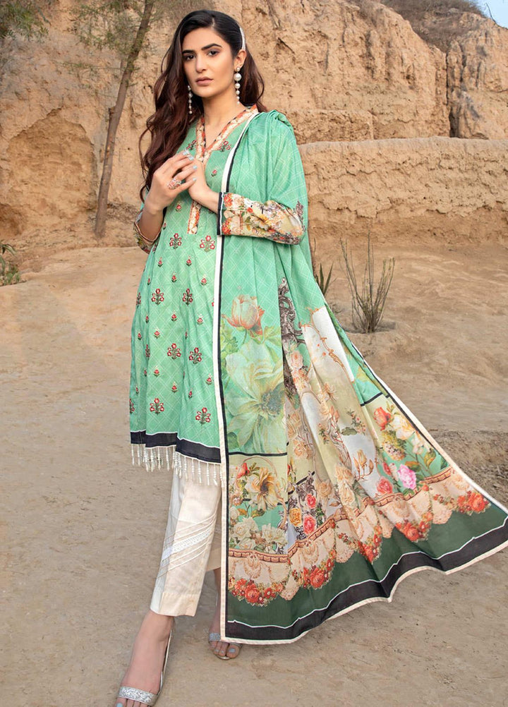 Subhhata Masakali by ZS Textiles Embroidered Lawn Suits Unstitched 3 Piece ZS21SM ZS-05 - Summer Collection