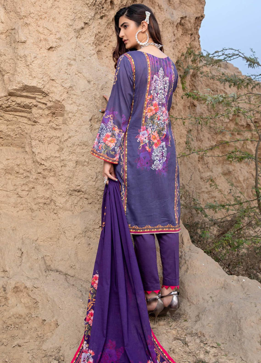 Subhhata Masakali by ZS Textiles Embroidered Lawn Suits Unstitched 3 Piece ZS21SM ZS-07 - Summer Collection