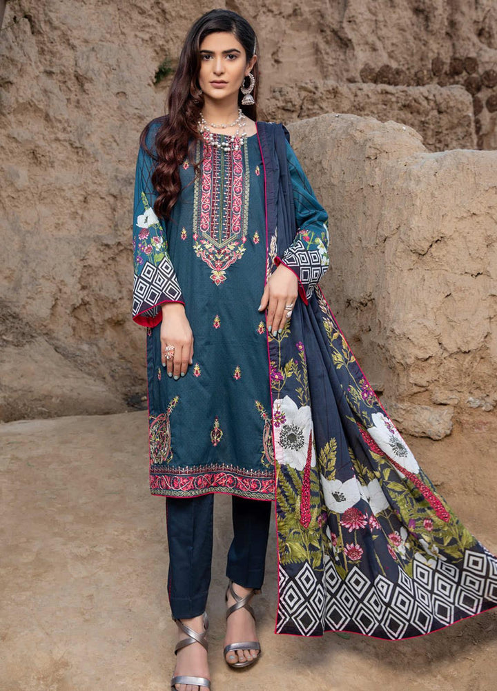 Subhhata Masakali by ZS Textiles Embroidered Lawn Suits Unstitched 3 Piece ZS21SM ZS-08 - Summer Collection