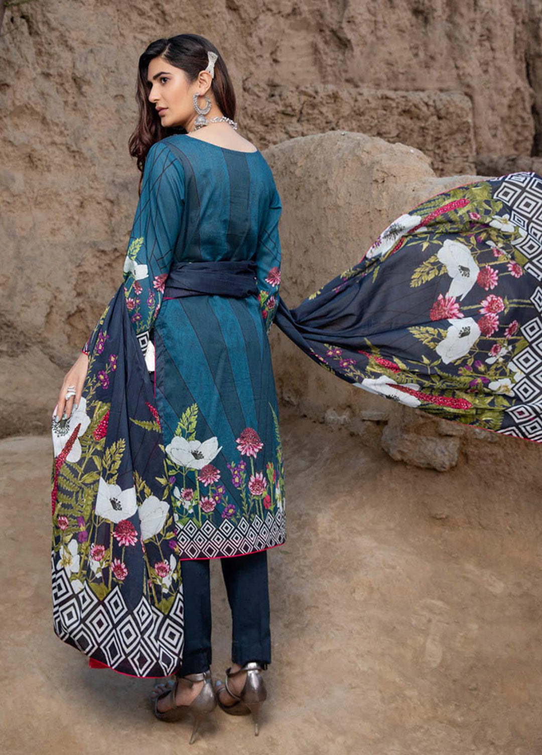 Subhhata Masakali by ZS Textiles Embroidered Lawn Suits Unstitched 3 Piece ZS21SM ZS-08 - Summer Collection