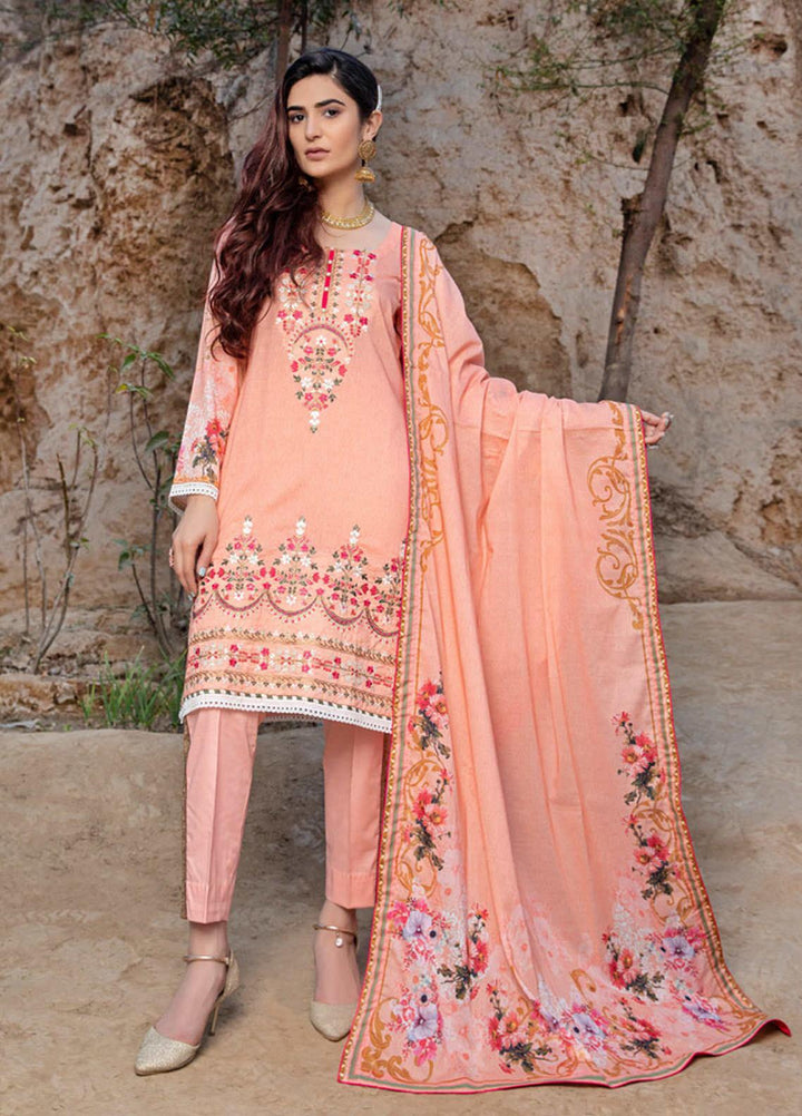 Subhhata Masakali by ZS Textiles Embroidered Lawn Suits Unstitched 3 Piece ZS21SM ZS-09 - Summer Collection