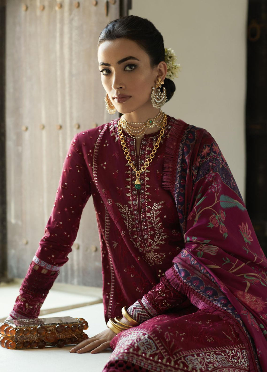 Suffuse by Sana Yasir Embroidered Lawn Suits Unstitched 3 Piece SSY22F Arzou - Festive Collection