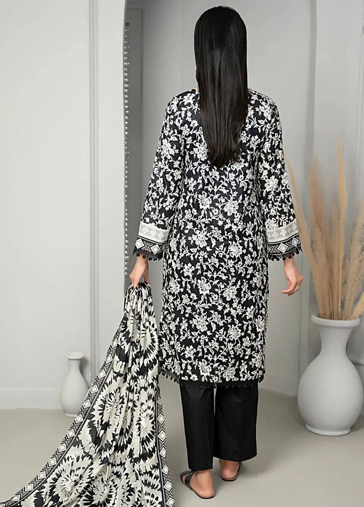 Sufinas By VS Textile Black And White Printed Lawn Suit Unstitched 3 Piece VS24S D-511 - Summer Collection