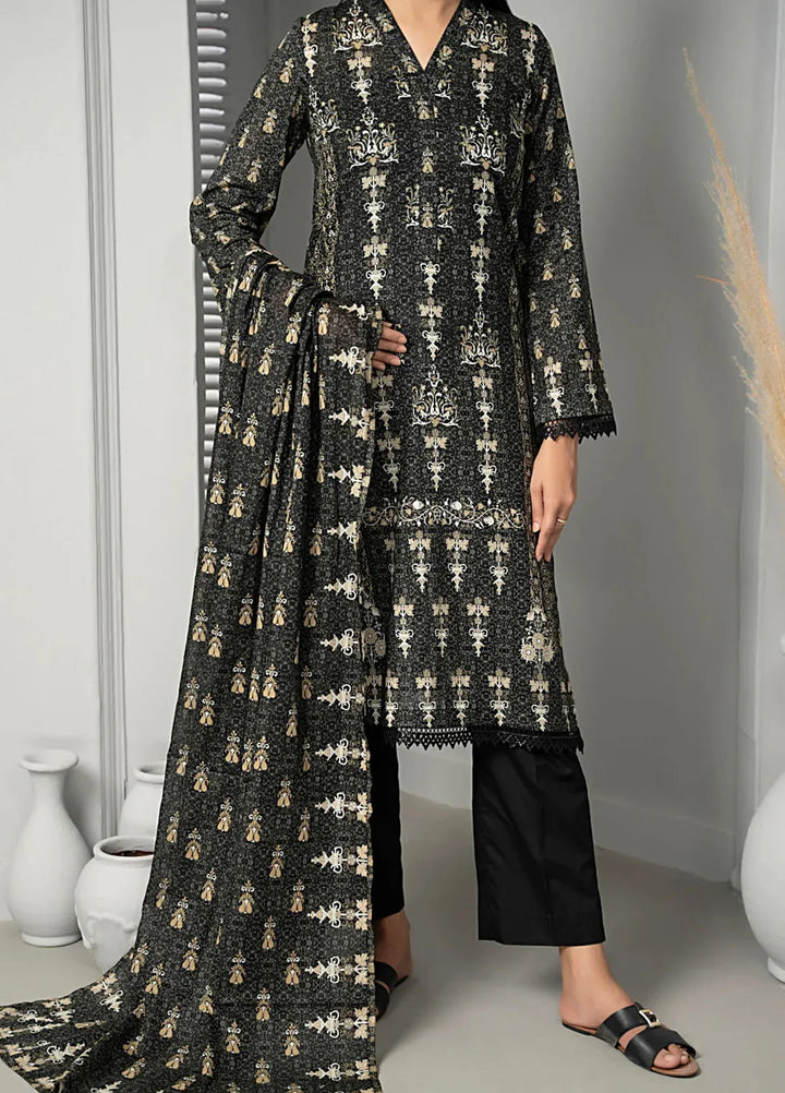Sufinas By VS Textile Black And White Printed Lawn Suit Unstitched 3 Piece VS24S D-513 - Summer Collection