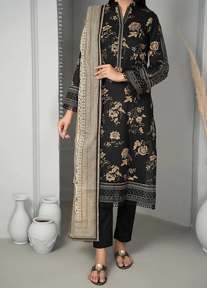 Sufinas By VS Textile Black And White Printed Lawn Suit Unstitched 3 Piece VS24S D-516 - Summer Collection