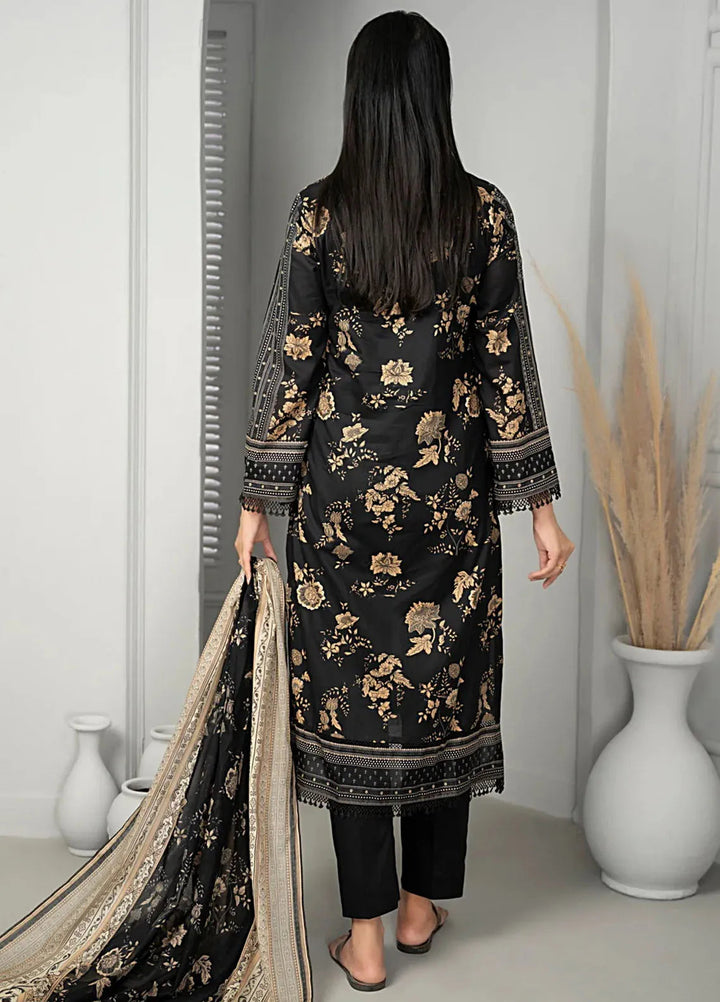 Sufinas By VS Textile Black And White Printed Lawn Suit Unstitched 3 Piece VS24S D-516 - Summer Collection