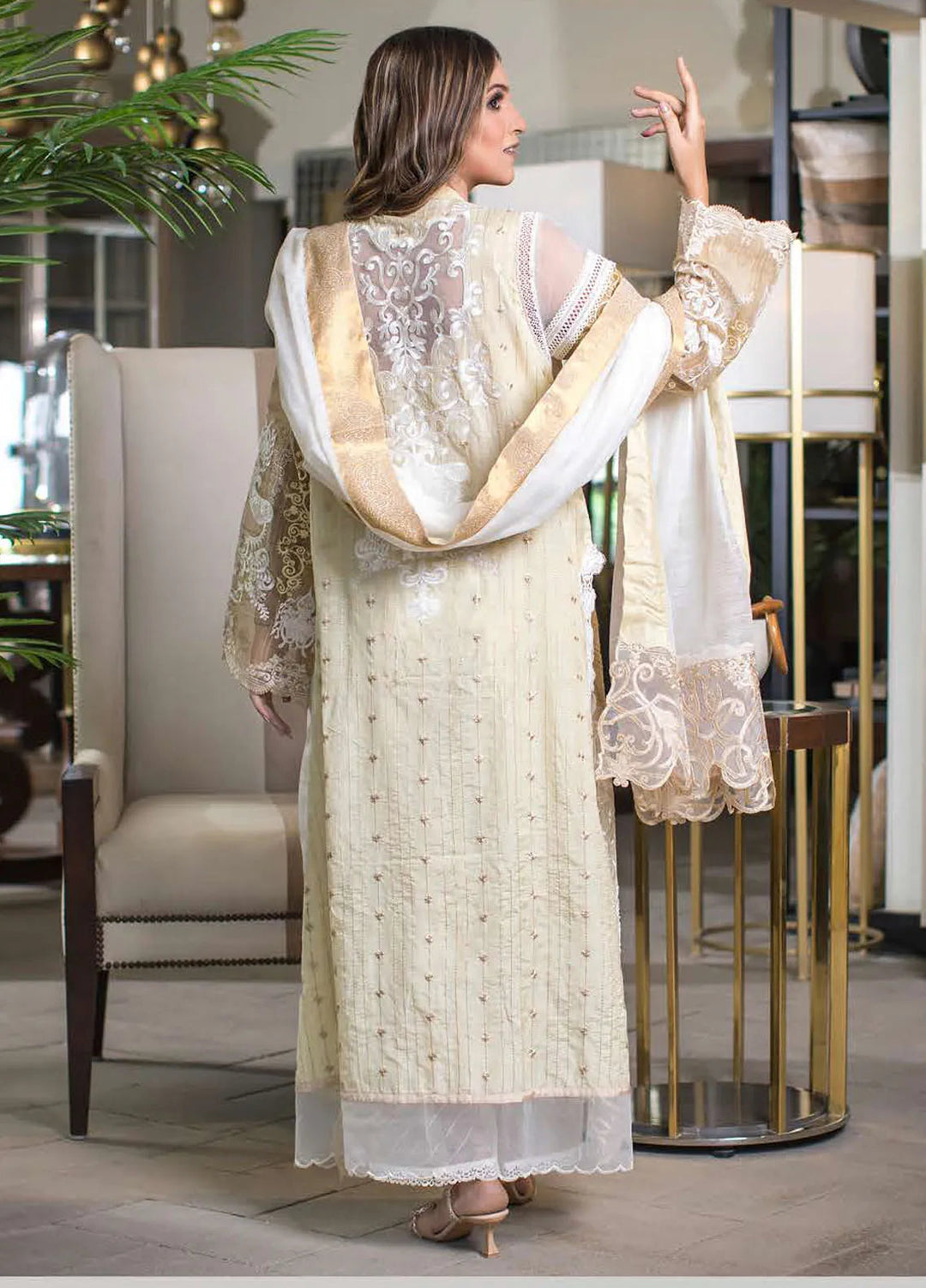 SUH by Zunuj Embroidered Khaddi Silk Suits Unstitched 3 Piece ZJ24SUH SUH01 - Luxury Collection
