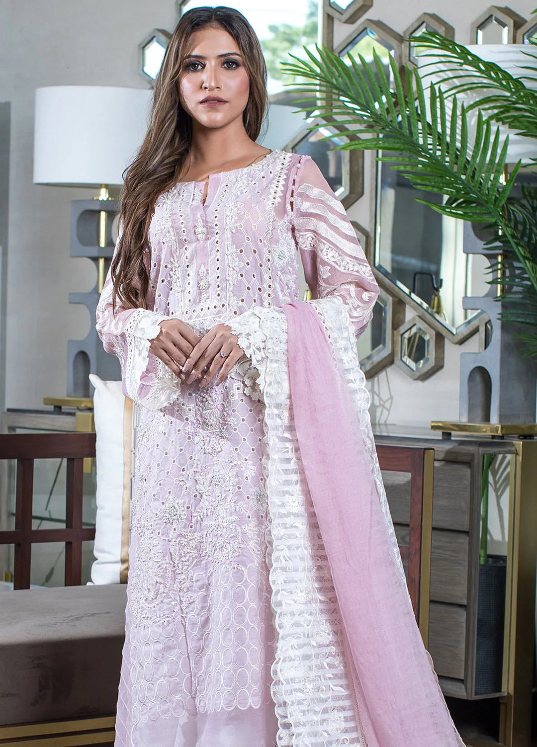 SUH by Zunuj Embroidered Khaddi Silk Suits Unstitched 3 Piece ZJ24SUH SUH02 - Luxury Collection