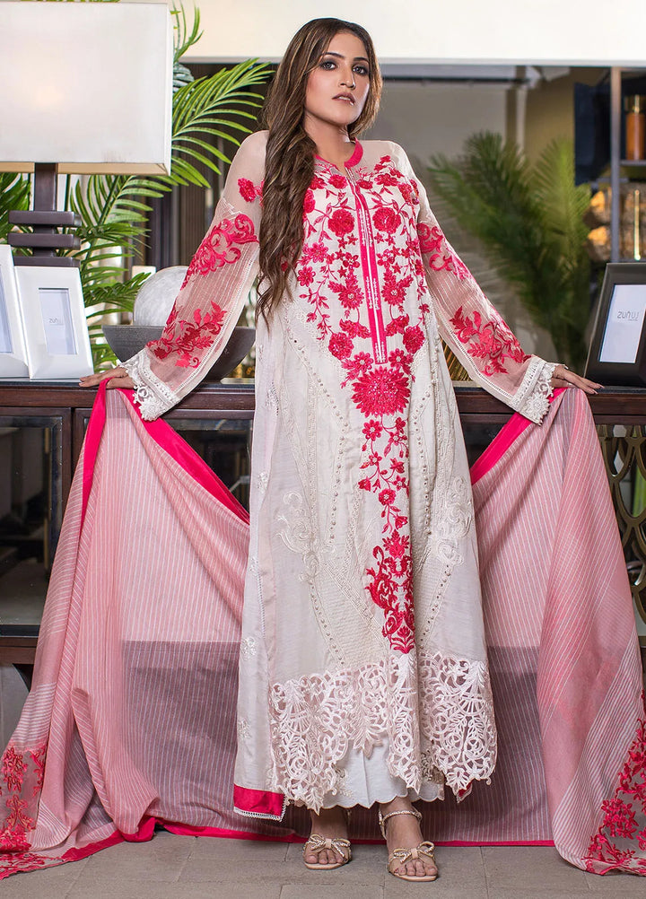 SUH by Zunuj Embroidered Khaddi Silk Suits Unstitched 3 Piece ZJ24SUH SUH03 - Luxury Collection