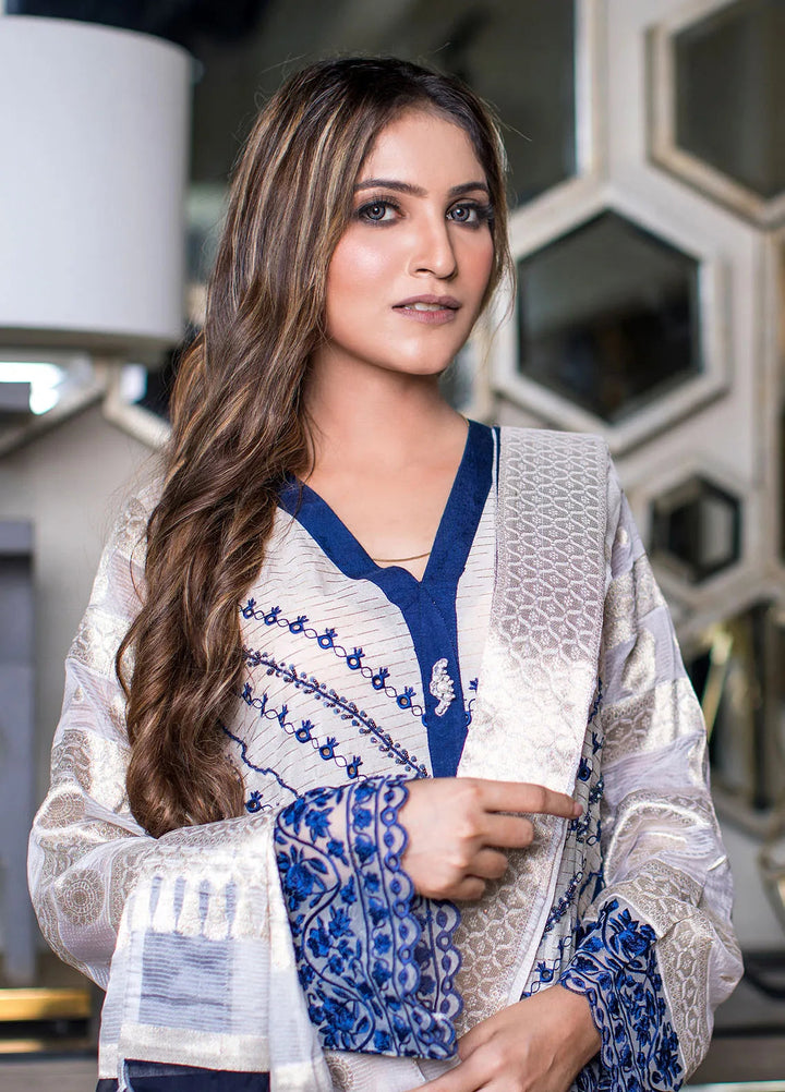 SUH by Zunuj Embroidered Khaddi Silk Suits Unstitched 3 Piece ZJ24SUH SUH05 - Luxury Collection