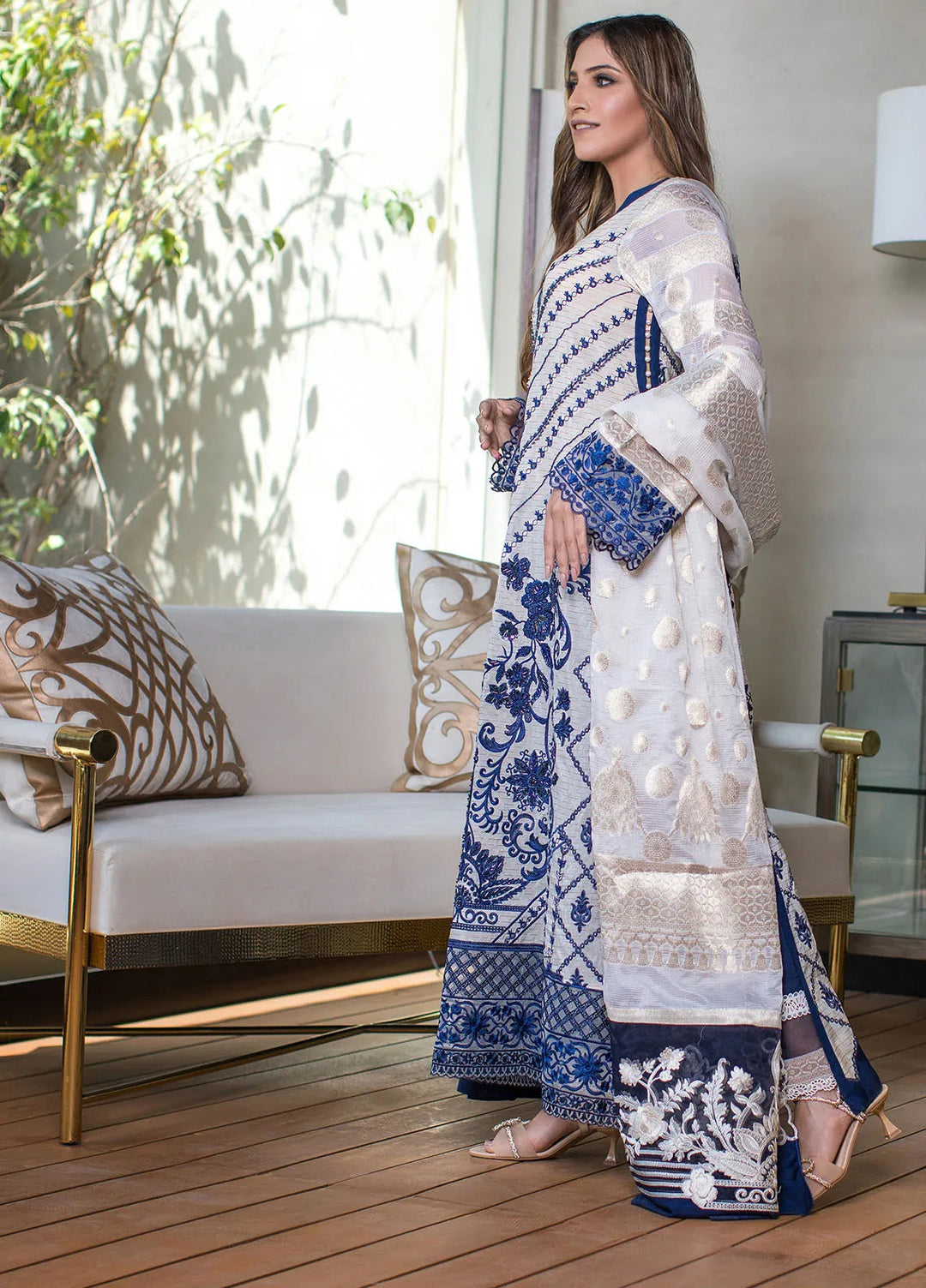 SUH by Zunuj Embroidered Khaddi Silk Suits Unstitched 3 Piece ZJ24SUH SUH05 - Luxury Collection