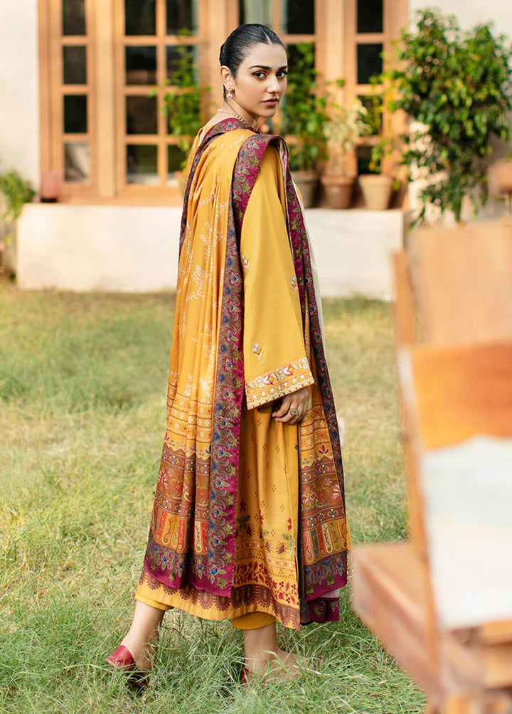 Sukoon By Cross Stitch Embroidered Cotton Satin Suits Unstitched 3 Piece CS22CS SMOKY BRISK - Winter Collection